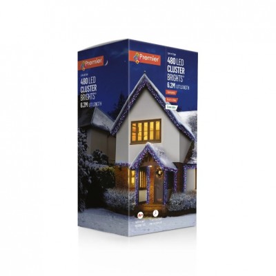 480 Multi-Action LED Cluster with Timer - Enchanted (Blue, Purple and White)